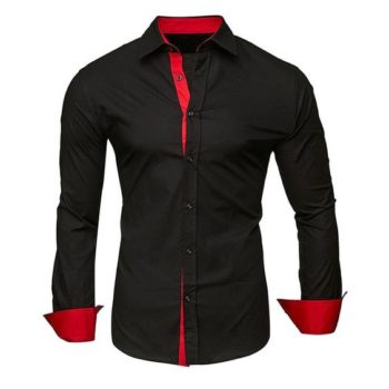 medusa men's long sleeve shirt Black