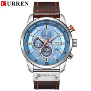 curren chronograph silver blue