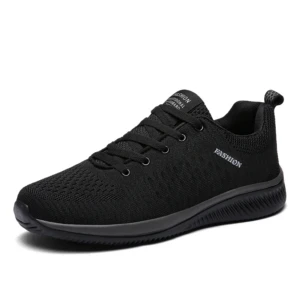 Men's running sneakers - black and red colorways